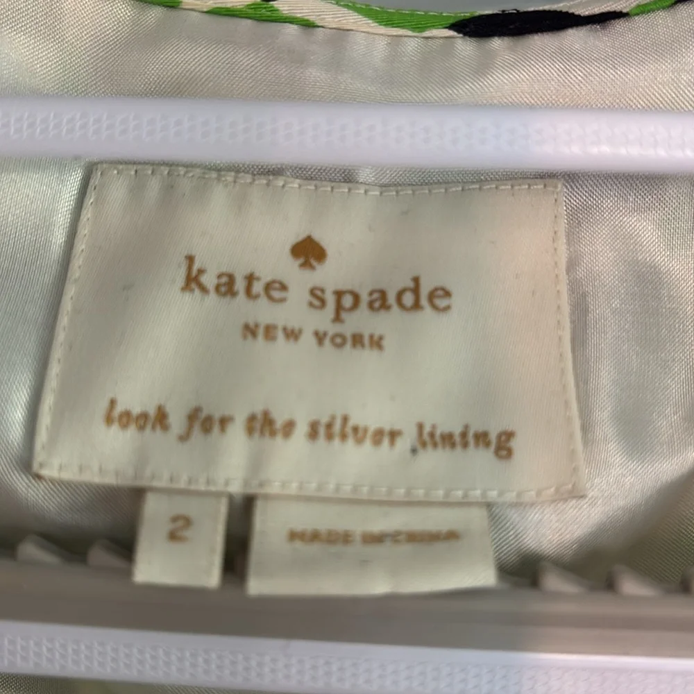 Kate Spade Aubrey‎ silk Green and Black Wrap Dress
